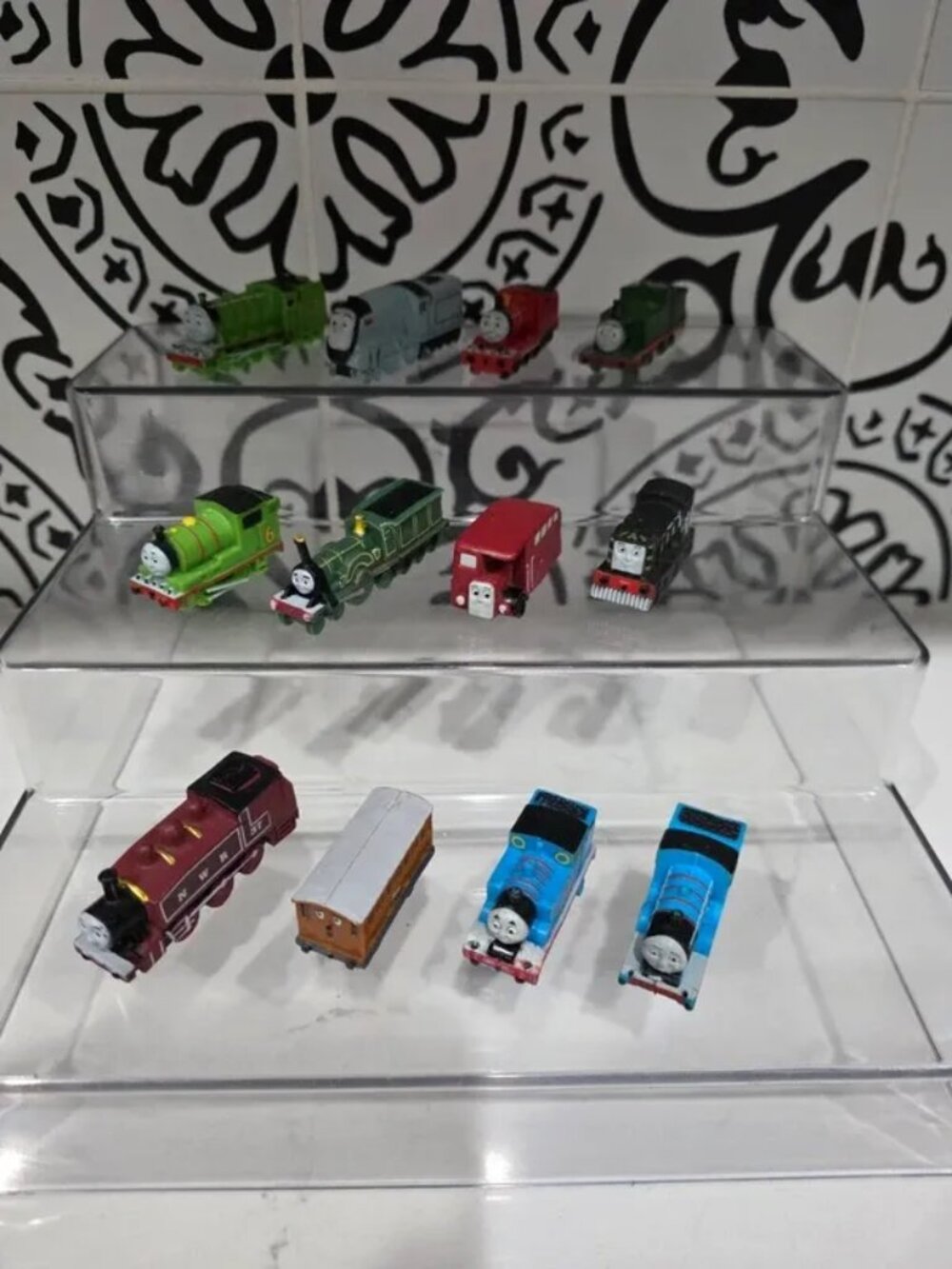 Thomas & Friends Vintage Lot of 12 Miniature Plastic Trains Great Cake Toppers